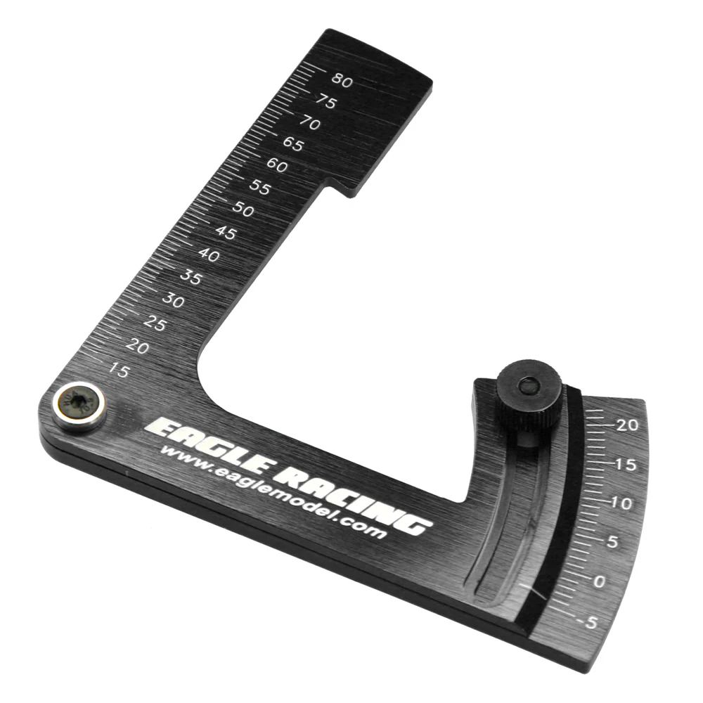 22 Degrees Aluminum Black Camber Gauge Tool [Eagle Racing] 3791V3-BK