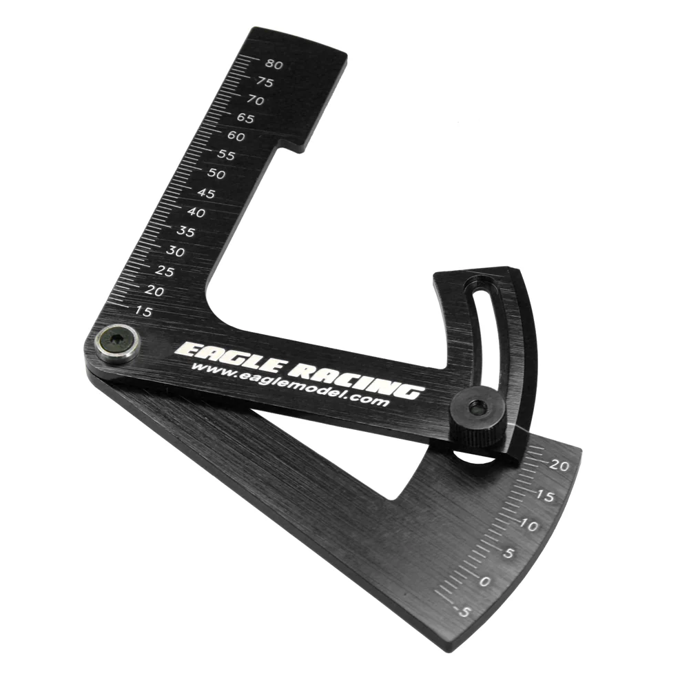 22 Degrees Aluminum Black Camber Gauge Tool [Eagle Racing] 3791V3-BK - Image 2
