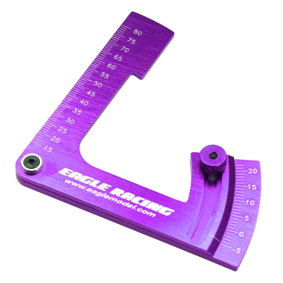 22 Degrees Aluminum PURPLE Camber Gauge Tool [Eagle Racing] 3791V3-PU