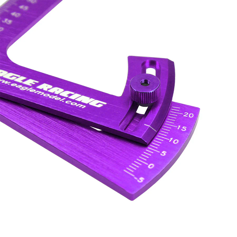 22 Degrees Aluminum PURPLE Camber Gauge Tool [Eagle Racing] 3791V3-PU - Image 2