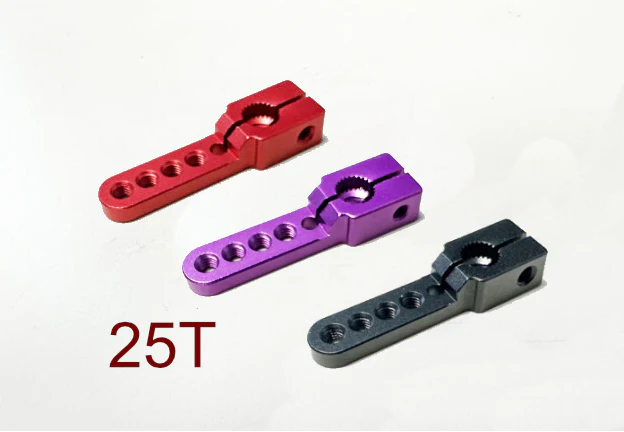 25T SERVO HORN (SPLINED) - DDSS - Rhinomax - SHARK (RED BLACK PURPLE) [Rhino Racing] RR-755B RR-755P RR-755R