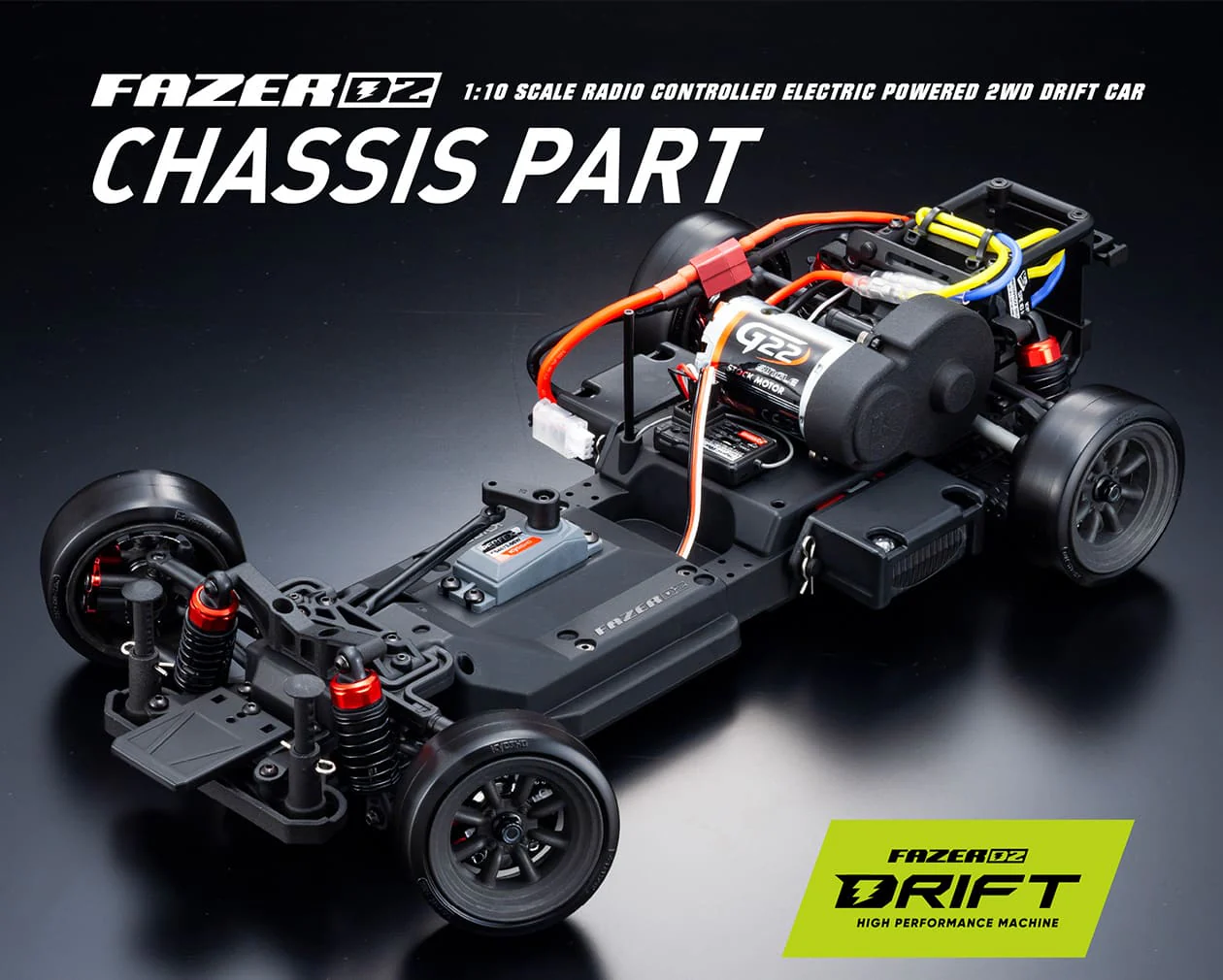 2WD Fazer FZD2 RTR - ReadySet Toyota 86 GT RED - Adjustable Wheelbase - Ready to Run RWD 1/10 Drift Car [Kyosho] 34502T1 - Image 2