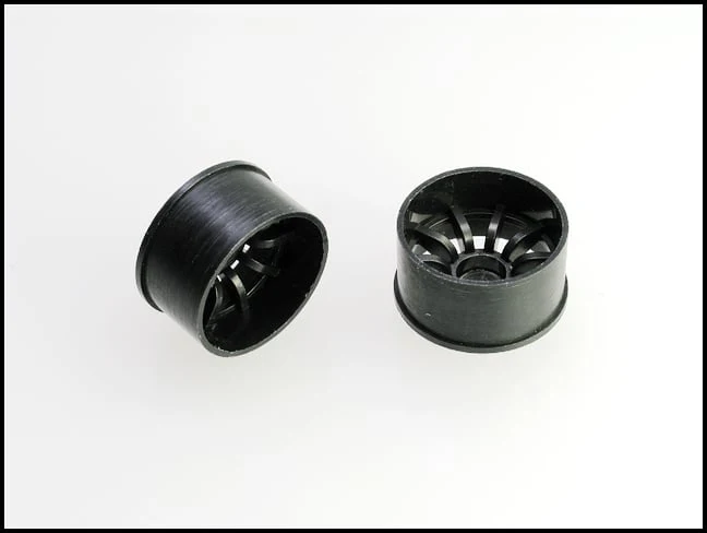 2WD Machine Cut - 10 Spoke Wheels BLACK - RWD Rims for Mini-Z (1-28) (8.5mm - 11mm - 14mm) [PN Racing] - Image 3