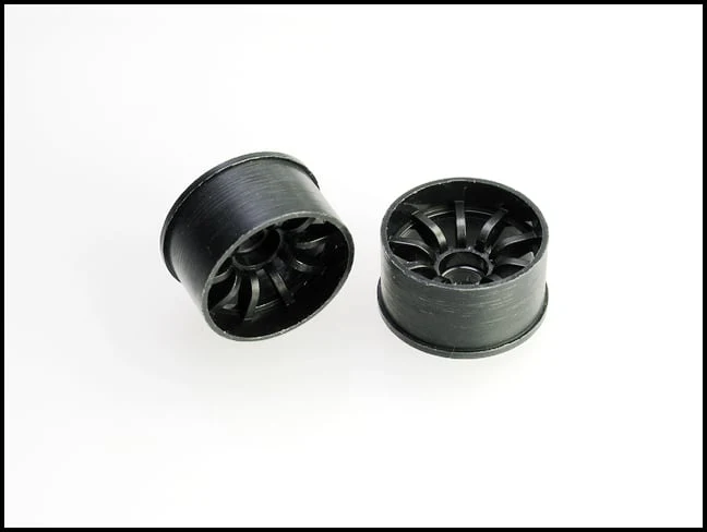 2WD Machine Cut - 10 Spoke Wheels BLACK - RWD Rims for Mini-Z (1-28) (8.5mm - 11mm - 14mm) [PN Racing] - Image 4
