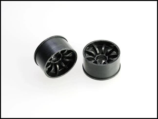 2WD Machine Cut - 10 Spoke Wheels BLACK - RWD Rims for Mini-Z (1-28) (8.5mm - 11mm - 14mm) [PN Racing] - Image 5
