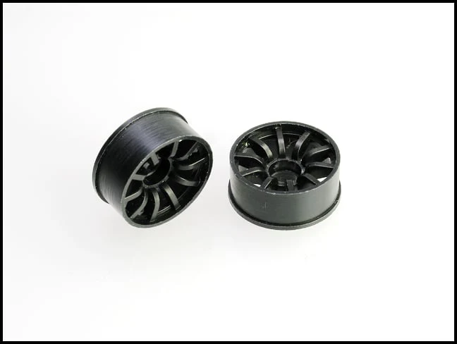 2WD Machine Cut - 10 Spoke Wheels BLACK - RWD Rims for Mini-Z (1-28) (8.5mm - 11mm - 14mm) [PN Racing] - Image 7