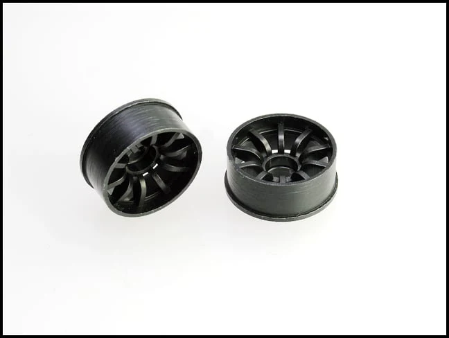2WD Machine Cut - 10 Spoke Wheels BLACK - RWD Rims for Mini-Z (1-28) (8.5mm - 11mm - 14mm) [PN Racing] - Image 8