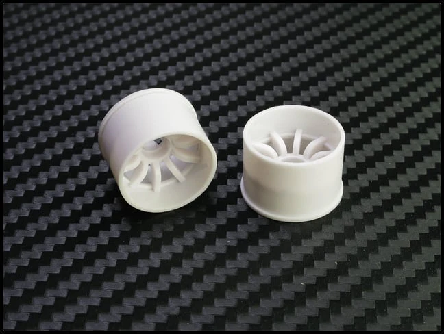 2WD Machine Cut - 10 Spoke Wheels WHITE - RWD Rims for Mini-Z (1-28) (8.5mm - 11mm - 14mm) [PN Racing] - Image 10