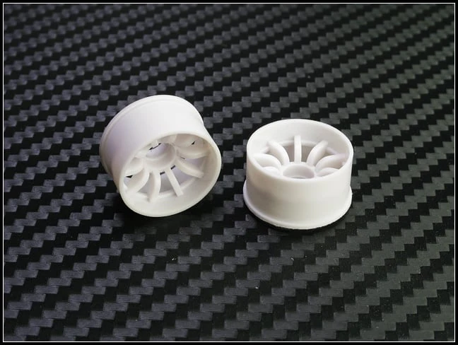 2WD Machine Cut - 10 Spoke Wheels WHITE - RWD Rims for Mini-Z (1-28) (8.5mm - 11mm - 14mm) [PN Racing] - Image 7