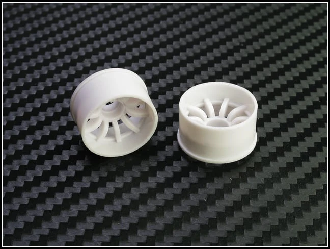 2WD Machine Cut - 10 Spoke Wheels WHITE - RWD Rims for Mini-Z (1-28) (8.5mm - 11mm - 14mm) [PN Racing] - Image 8