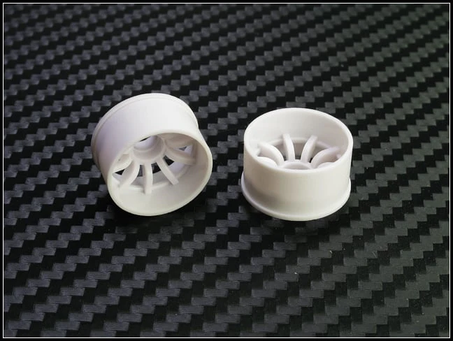 2WD Machine Cut - 10 Spoke Wheels WHITE - RWD Rims for Mini-Z (1-28) (8.5mm - 11mm - 14mm) [PN Racing] - Image 9