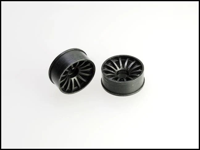 2WD Machine Cut - 16 Spoke Wheels BLACK - RWD Rims for Mini-Z (1-28) (8.5mm - 11mm - 14mm) [PN Racing] - Image 4