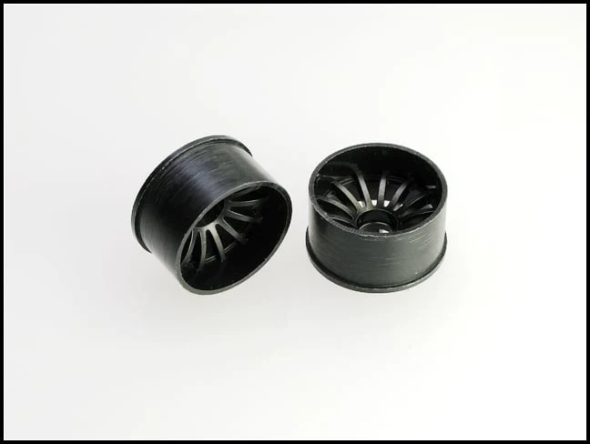 2WD Machine Cut - 16 Spoke Wheels BLACK - RWD Rims for Mini-Z (1-28) (8.5mm - 11mm - 14mm) [PN Racing] - Image 9
