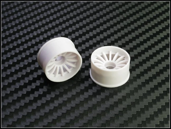 2WD Machine Cut - 16 Spoke Wheels WHITE - RWD Rims for Mini-Z (1-28) (8.5mm - 11mm - 14mm) [PN Racing] - Image 3