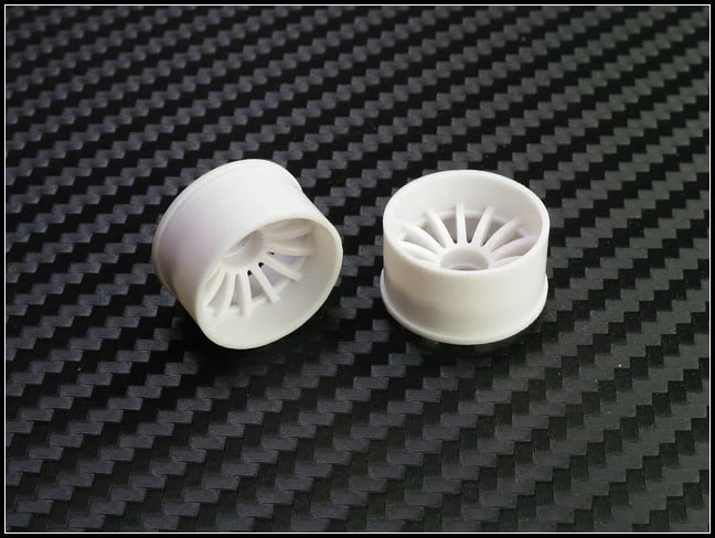 2WD Machine Cut - 16 Spoke Wheels WHITE - RWD Rims for Mini-Z (1-28) (8.5mm - 11mm - 14mm) [PN Racing] - Image 5