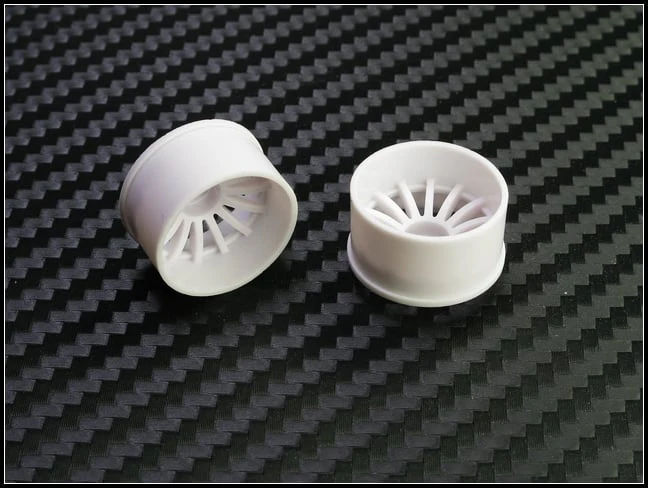 2WD Machine Cut - 16 Spoke Wheels WHITE - RWD Rims for Mini-Z (1-28) (8.5mm - 11mm - 14mm) [PN Racing] - Image 6