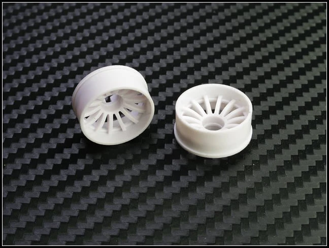2WD Machine Cut - 16 Spoke Wheels WHITE - RWD Rims for Mini-Z (1-28) (8.5mm - 11mm - 14mm) [PN Racing] - Image 7