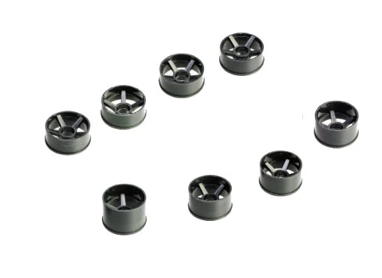 2WD Machine Cut - 5 Spoke Wheels BLACK - RWD Rims for Mini-Z (1-28) (8.5mm - 11mm - 14mm) [PN Racing] - Image 11