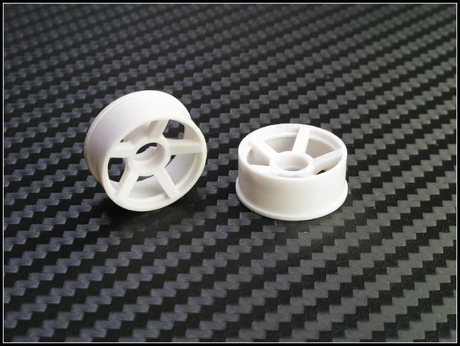 2WD Machine Cut - 5 Spoke Wheels WHITE - RWD Rims for Mini-Z (1-28) (8.5mm - 11mm - 14mm) [PN Racing] - Image 10