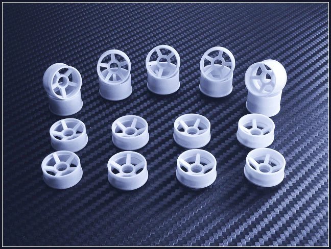 2WD Machine Cut - 5 Spoke Wheels WHITE - RWD Rims for Mini-Z (1-28) (8.5mm - 11mm - 14mm) [PN Racing] - Image 11