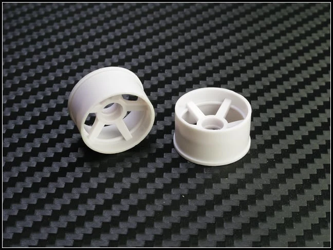 2WD Machine Cut - 5 Spoke Wheels WHITE - RWD Rims for Mini-Z (1-28) (8.5mm - 11mm - 14mm) [PN Racing] - Image 3