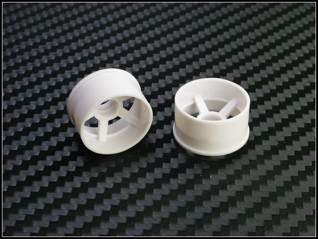 2WD Machine Cut - 5 Spoke Wheels WHITE - RWD Rims for Mini-Z (1-28) (8.5mm - 11mm - 14mm) [PN Racing] - Image 5