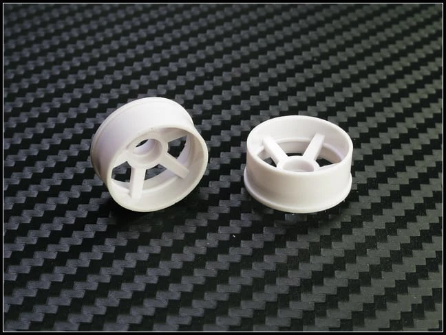 2WD Machine Cut - 5 Spoke Wheels WHITE - RWD Rims for Mini-Z (1-28) (8.5mm - 11mm - 14mm) [PN Racing] - Image 7