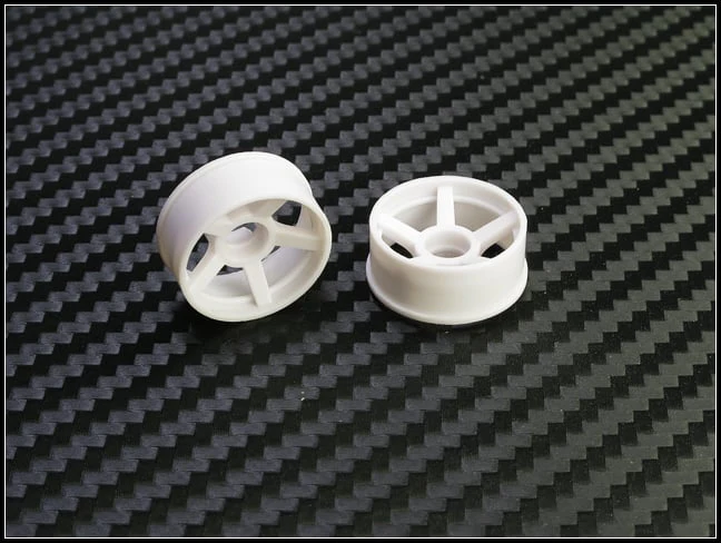 2WD Machine Cut - 5 Spoke Wheels WHITE - RWD Rims for Mini-Z (1-28) (8.5mm - 11mm - 14mm) [PN Racing] - Image 9