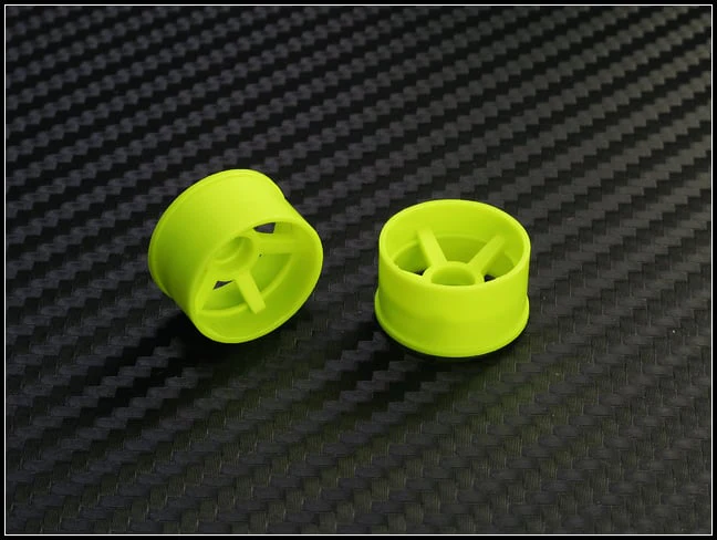 2WD Machine Cut - 5 Spoke Wheels YELLOW - RWD Rims for Mini-Z (1-28) (8.5mm - 11mm - 14mm) [PN Racing] - Image 7