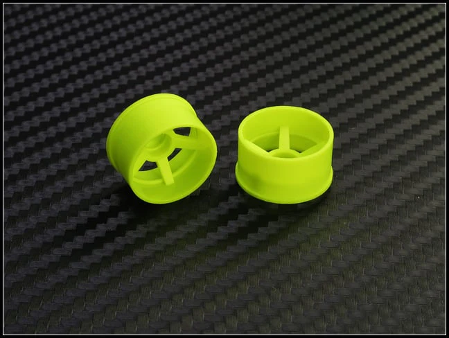 2WD Machine Cut - 5 Spoke Wheels YELLOW - RWD Rims for Mini-Z (1-28) (8.5mm - 11mm - 14mm) [PN Racing] - Image 8