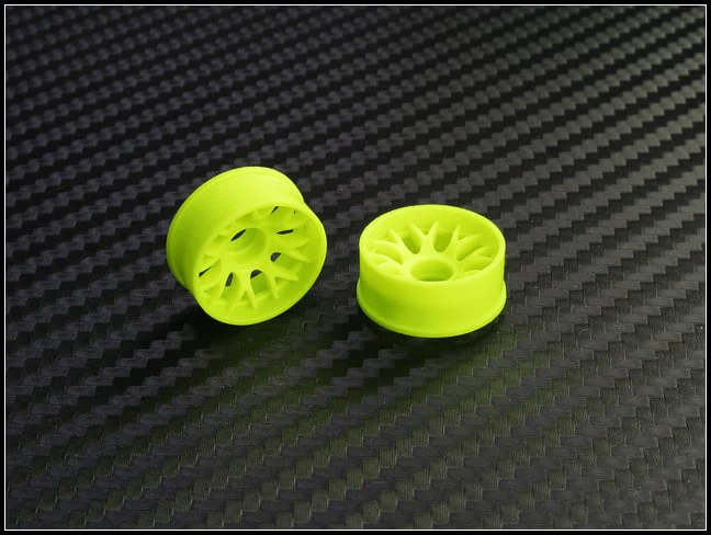 2WD Machine Cut - BBS Wheels YELLOW - RWD Rims for Mini-Z (1-28) (8.5mm - 11mm - 14mm) [PN Racing] - Image 5