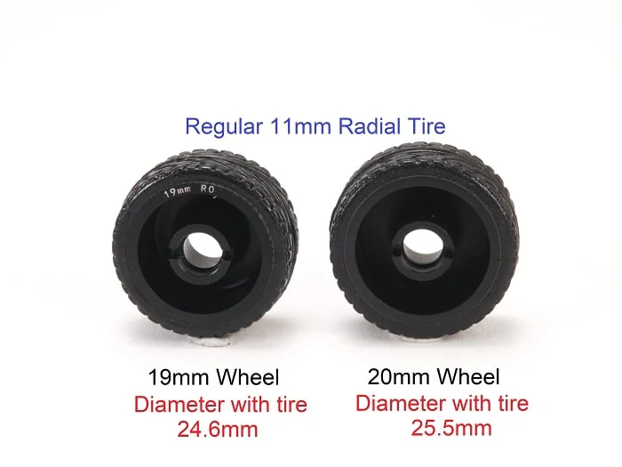 2WD Machine Cut DELRIN BLACK Formula Wheels Flanged Rims for Mini-Z (1-28) [PN Racing] MR2088 - Image 3