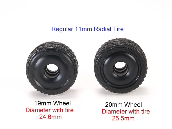 2WD Machine Cut DELRIN BLACK Formula Wheels Flanged Rims for Mini-Z (1-28) [PN Racing] MR2088 - Image 4