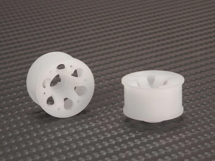 2WD Machine Cut DELRIN WHITE 6 SPOKE Wheels Flanged Rims for Mini-Z (1-28) [PN Racing] - Image 5