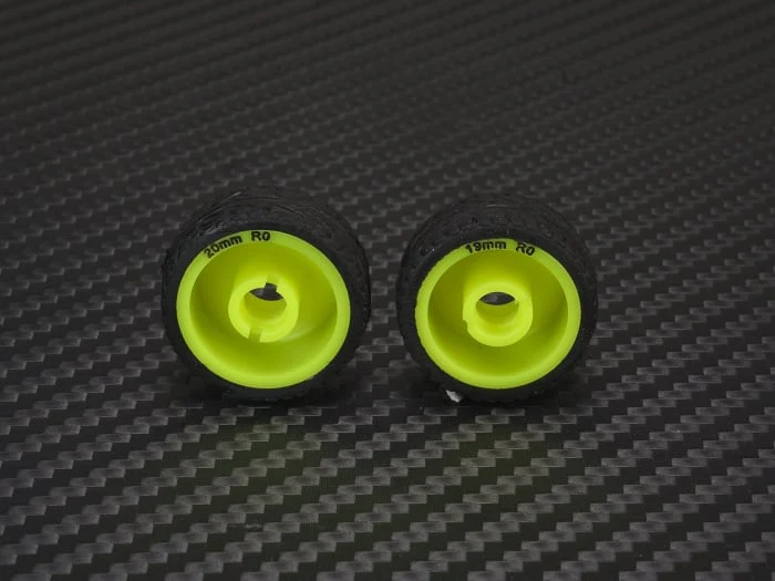 2WD Machine Cut DELRIN YELLOW Formula Wheels Flanged Rims for Mini-Z (1-28) [PN Racing] MR2089 - Image 5