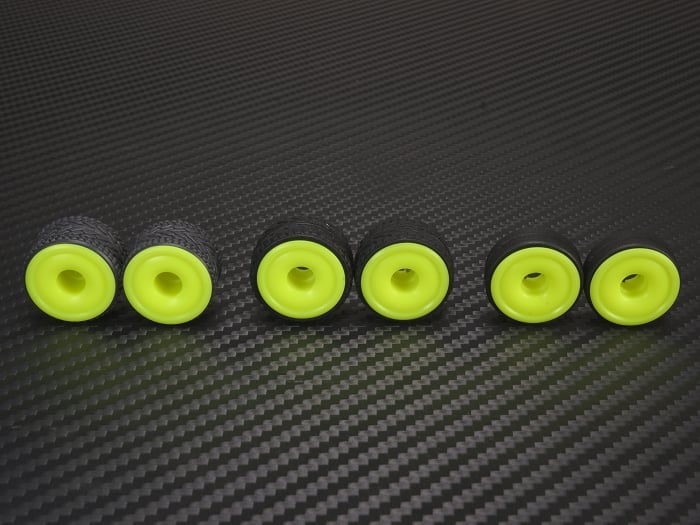 2WD Machine Cut DELRIN YELLOW Formula Wheels Flanged Rims for Mini-Z (1-28) [PN Racing] MR2089 - Image 6