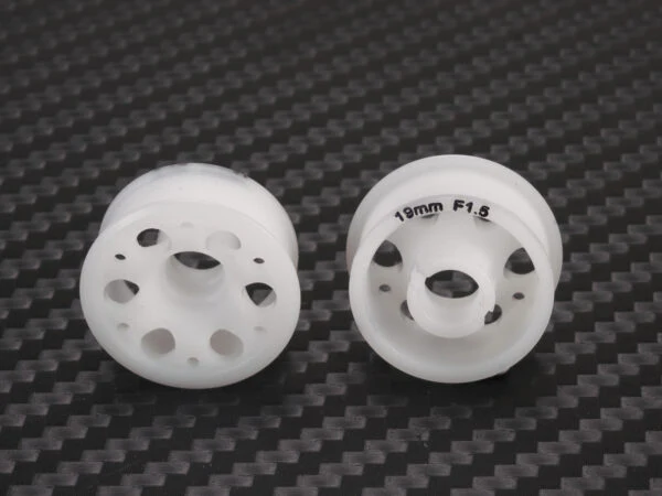 2WD Machine Cut WHITE - 6 Hole Wheels (with slip ring disc holes) - RWD Rims for Mini-Z (8.5mm - 11mm - 14mm) [PN Racing] MR2085 - Image 2