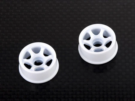 2WD S6 DELRIN WHITE 6-SPOKE Wheels Rims for Mini-Z (1-28) [Atomic] AR-276 AR-277 - Image 3