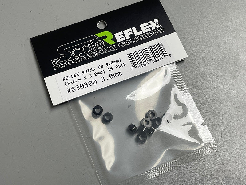 3.0mm Thick - 3.0mm Diameter Spacer Shims (10pcs) φ3.0 x φ6.0 (3x6) [Scale Reflex] 830300
