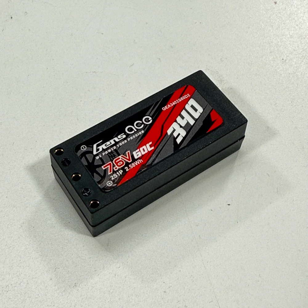 340mAh 2S 60C 7.6V HV Lipo Battery (2.0mm / XT60) for 1-28 LIPO [Gens Ace] GEA3402S60D2