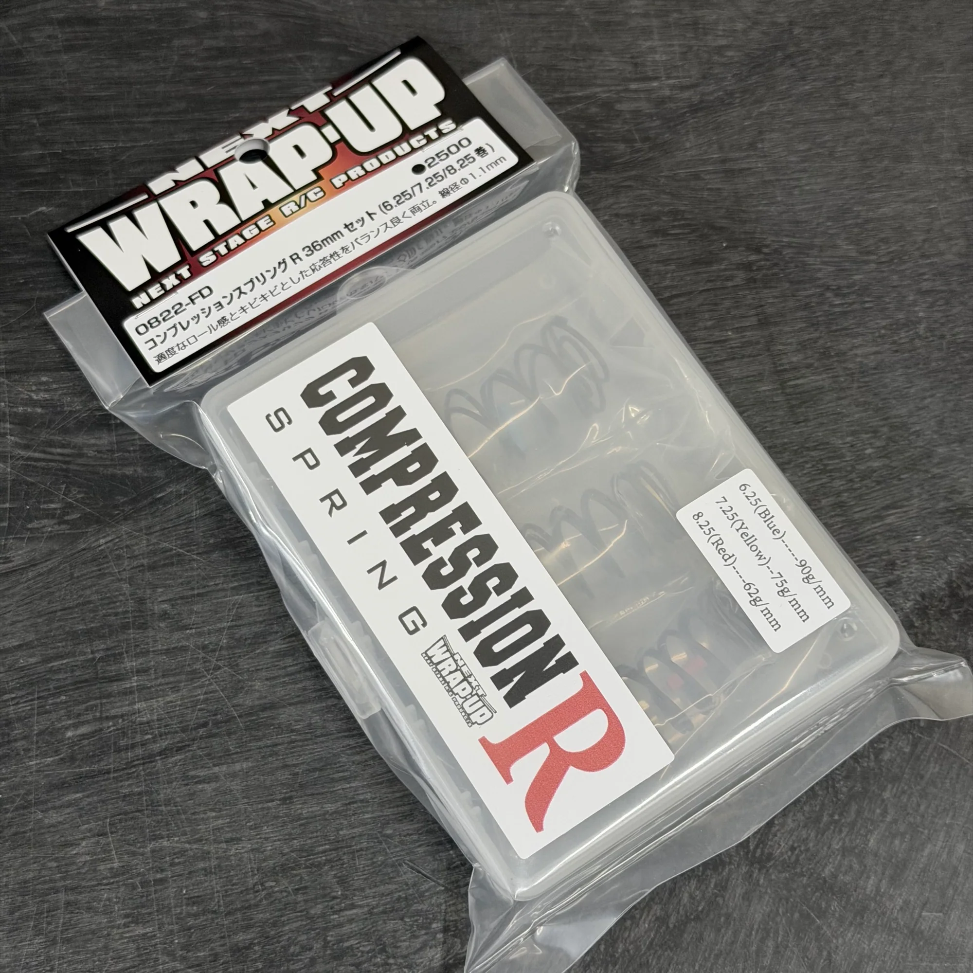 36mm 6.25 / 7.25 / 8.25 Turns Compression Spring Set R for 1-10 DRIFT [Wrap Up Next] 0822-FD