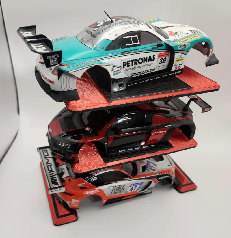 3D Printed 1/28 Mini-Z MULTI Car Stand - 3 LEVEL [B.R.R.D]