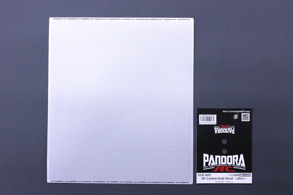 3D Realistic SSG Silver Carbon Fiber CF Decal Vinyl Sheet (230mmx200mm) [Pandora] VGP-607