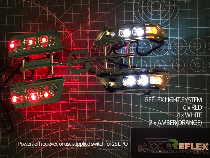 Reflex Lights System 12 LED (Rx - Lipo) 1-10 CAR LIGHT KIT  [Scale Reflex] - Image 3