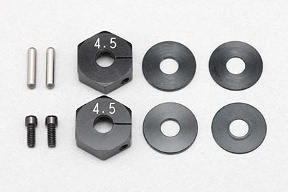 4.5mm Thick Hex Wheel Hub (BLACK) w- Spacers 0.5mm - 1.0mm [Yokomo] B7-011NB