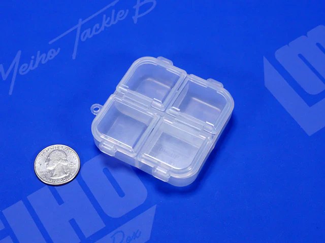 4 Part - Multi Utility Case - Parts Box 2.4" Square  - (66 x 66 x 18 mm)  Made in Japan [Meiho] 4 Koma - Image 2