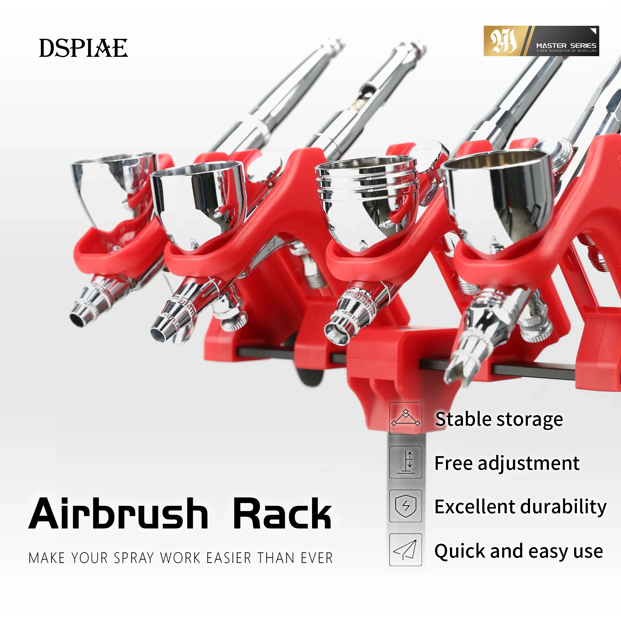 4-Slot Airbrush Rack with Clamp Stand [DSPIAE] PT-AR - Image 2