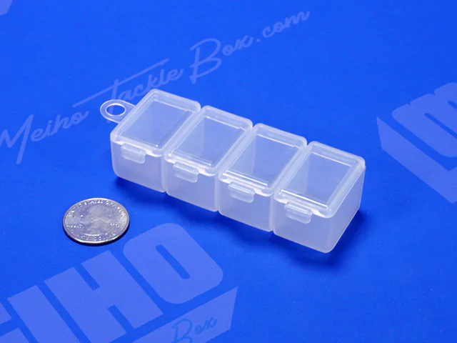 4 Slot STRIP Multi Utility Case - Parts Box 3.5" (4 Slot) - (89 x 36 x 26 mm) Made in Japan [Meiho] YONREN