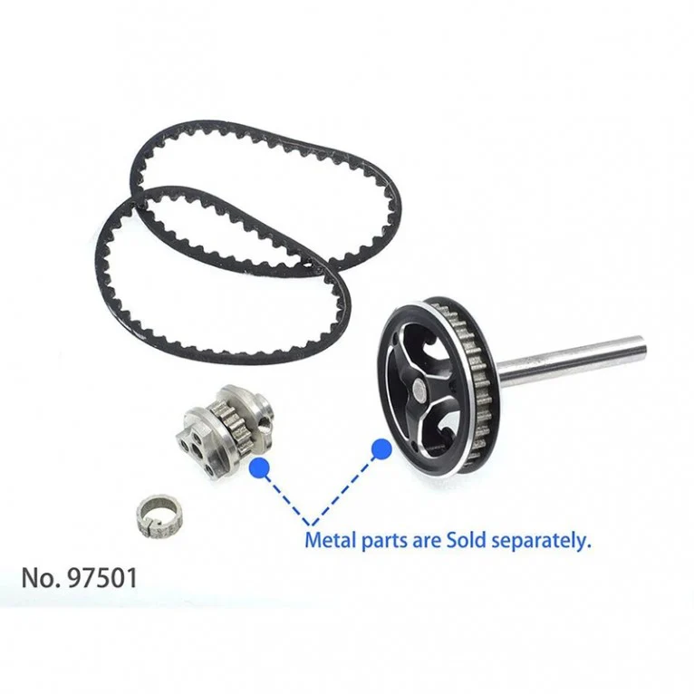 40T V-BELT &amp; 30T V-GEAR BELT SET FOR TDS DRIVE SHAFT - DA2 DA3 DRIFT ART 1-28 RWD Drift Car Kit DRIFTART - 97501 - Image 2