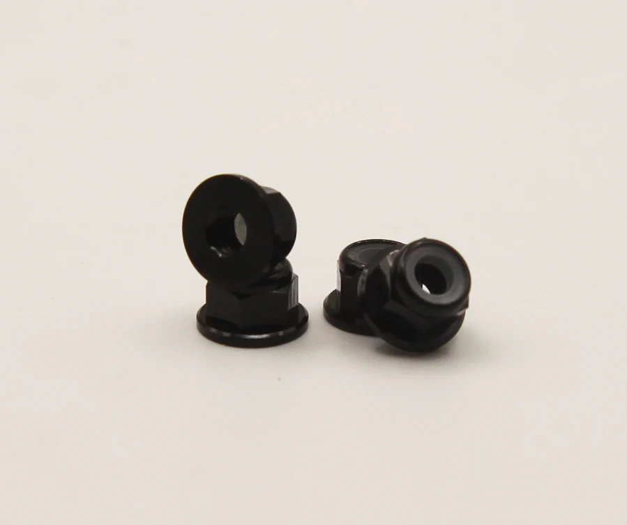 4MM BLACK WHEEL NUTS LUG NUT NYLON INSERT (NYLOCK) [Scale Reflex] 815100